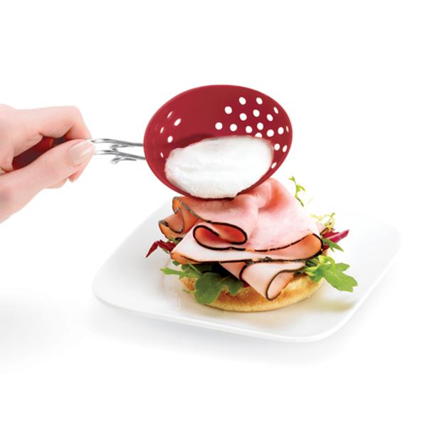 Silikon-Eier-Pochierer - rot,  2er Set