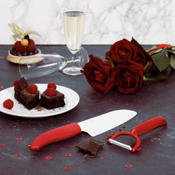 Sparschäler rot, Klinge: 4 cm