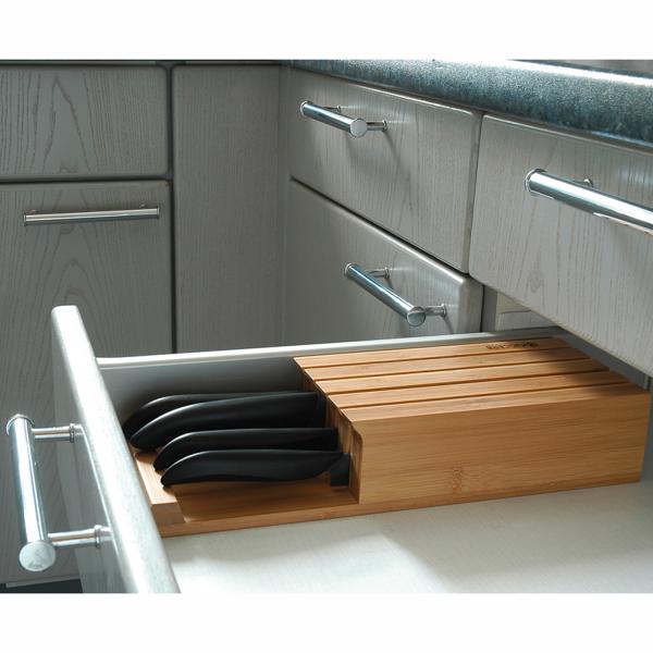 3in1 Bambus-Messerblock für bis zu 4 Messer