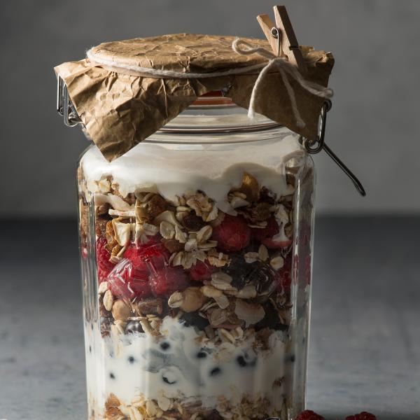 Facetten-Glas mit Bügelverschluss, 950 ml