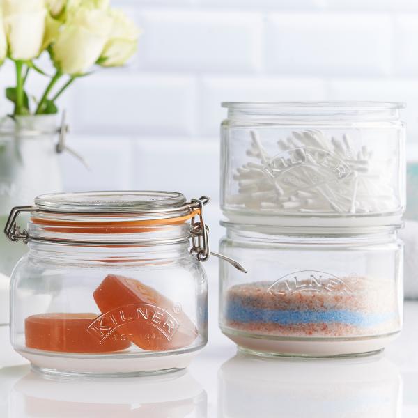 Stapelbare Vorratsgläser im 3er Set je 900 ml