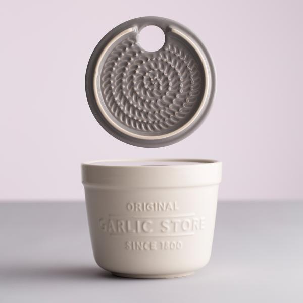 Innovative Küche - 2in1 Knoblauchbehälter aus Steingut