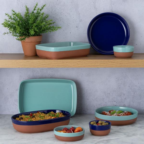 Worlds Foods - Tapas Schale / Ofenform, rund, dunkelblau, 13 cm