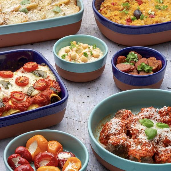 Worlds Foods - Tapas Schale / Ofenform, rund, dunkelblau, 13 cm