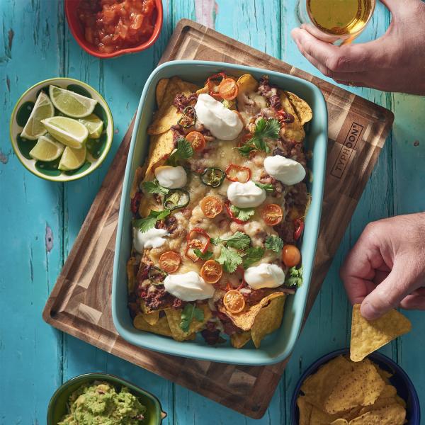 Worlds Foods - Ofenform, rechteck, hellblau, 29 x 19 cm