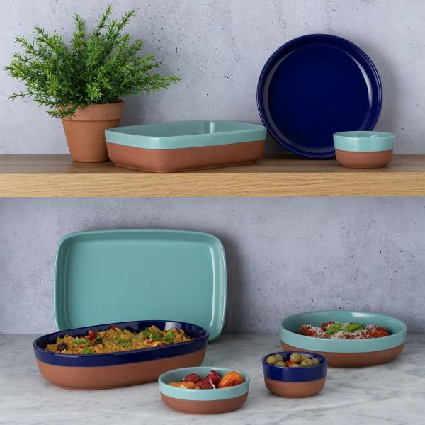 Worlds Foods - Tapas Schale / Ofenform, rund, hellblau,10 cm