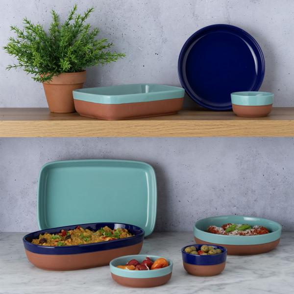 Worlds Foods - Ofenform, rechteck, hellblau, 25 x 17,5 cm