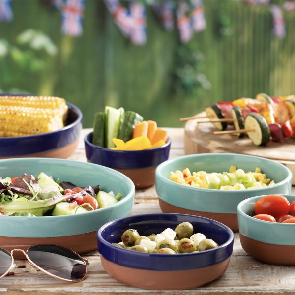 Worlds Foods - Tapas Schale / Ofenform, rund, hellblau, 15 cm