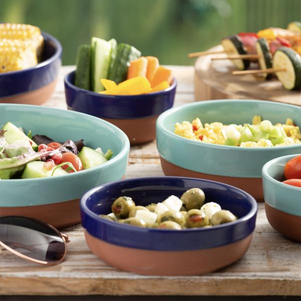 Worlds Foods - Tapas Schale / Ofenform, rund, hellblau, 13 cm