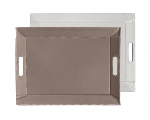 DUO - Wendetablett, Weiss/Taupe, groß