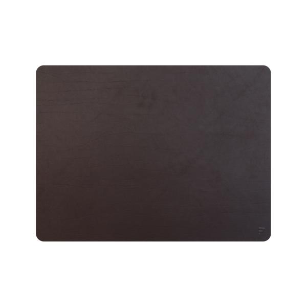 Platzset recyceltes Leder, rechteckig, braun