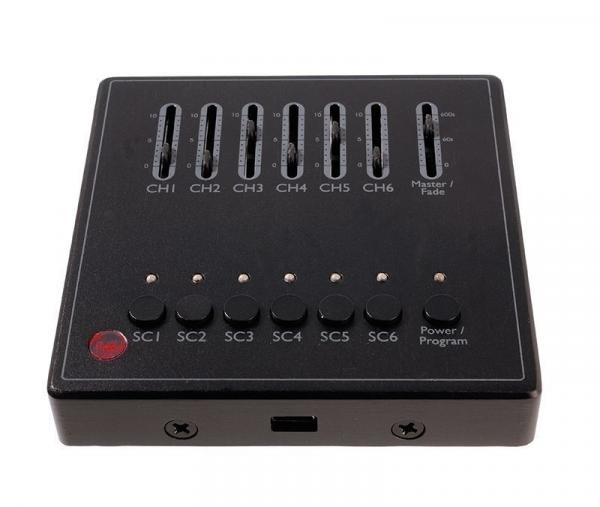 Deko-Light Controller, DMX Wandsteuerung X-Fade-6 II, dimmbar: DMX512 / IR Fernbedienung, 12-24V DC