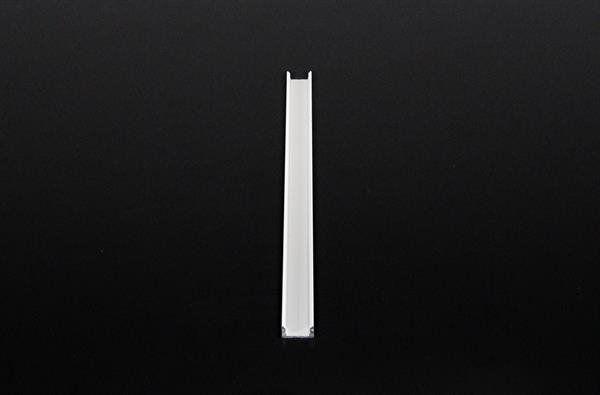 U-Profil flach AU-01-10 für 10 - 11,3 mm LED Stripes, Weiß-matt, 2000 mm