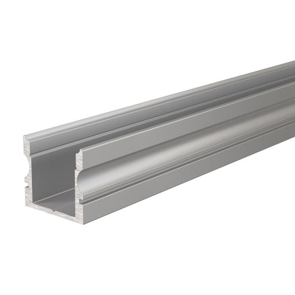 U-Profil hoch AU-02-10 für 10 - 11,3 mm LED Stripes, Silber-matt, eloxiert, 1000 mm