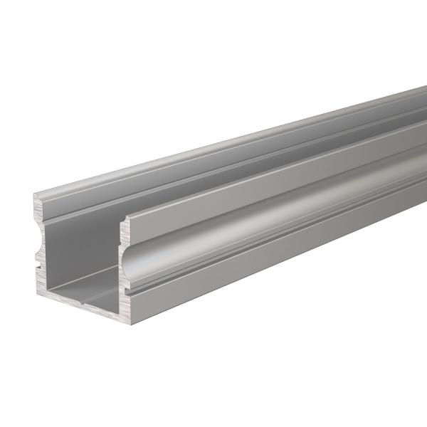 U-Profil hoch AU-02-12 für 12 - 13,3 mm LED Stripes, Silber-matt, eloxiert, 1000 mm