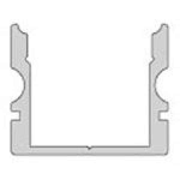 U-Profil hoch AU-02-12 für 12 - 13,3 mm LED Stripes, Schwarz-matt, eloxiert, 1000 mm