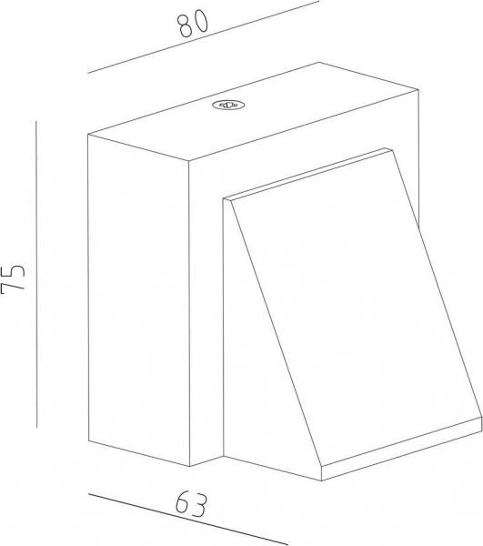 Wandaufbauleuchte, Agudo II Single, 220-240V AC/50-60Hz, Leistung / Leistungsaufnahme: 2,00 W / 2,50