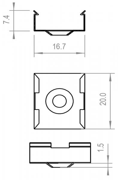 2er Set Halteklammern für AU-10