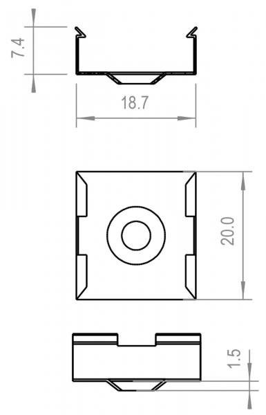 2er Set Halteklammern für AU-12