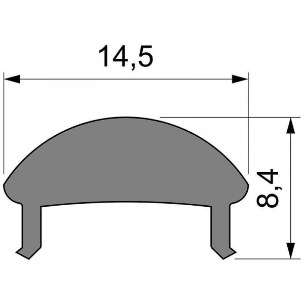 Zubehör, Abdeckung L-01-10, Länge: 2000 mm, Breite: 14,5 mm, Höhe: 7,18 mm