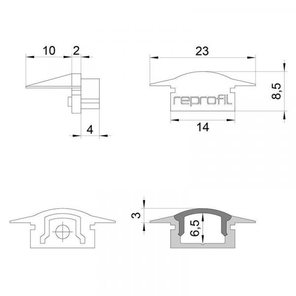 Endkappe F-ET-01-08 Set 2 Stk