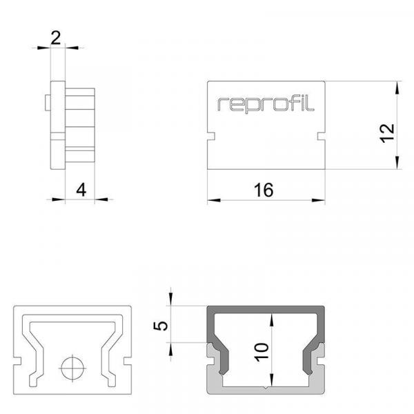 Endkappe H-AU-01-10 Set 2 Stk