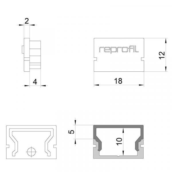 Endkappe H-AU-01-12 Set 2 Stk