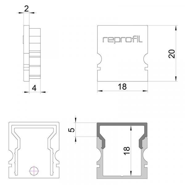 Endkappe H-AU-02-12 Set 2 Stk