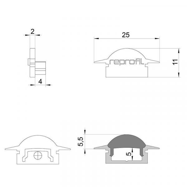 Endkappe L-ET-01-10 Set 2 Stk