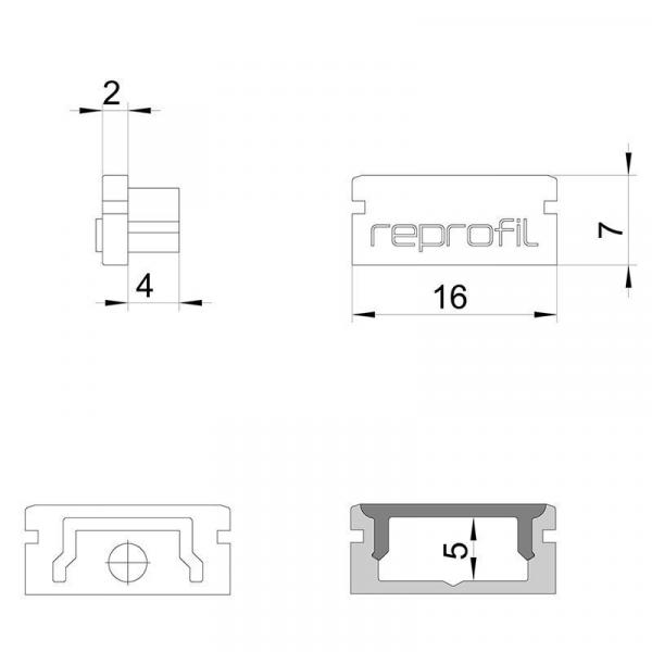 Endkappe P-AU-01-10 Set 2 Stk