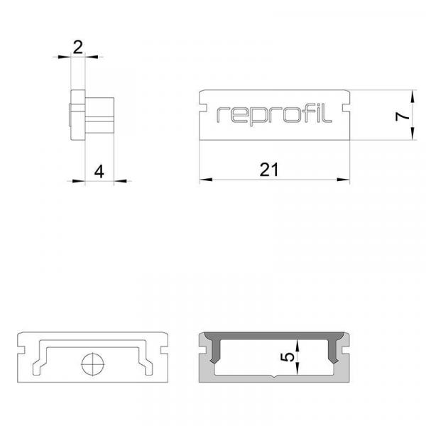 Endkappe P-AU-01-15 Set 2 Stk