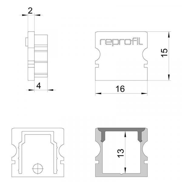 Endkappe P-AU-02-10 Set 2 Stk