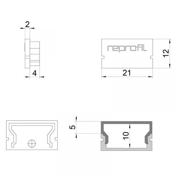 Endkappe H-AU-01-15 Set 2 Stk