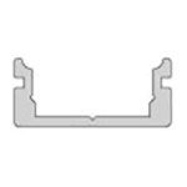 U-Profil flach AU-01-10 für 10 - 11,3 mm LED Stripes, Silber-matt, eloxiert, 3000 mm