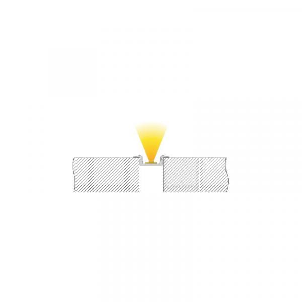 T-Profil flach ET-01-10 für 10 - 11,3 mm LED Stripes, Silber-matt, eloxiert, 3000 mm