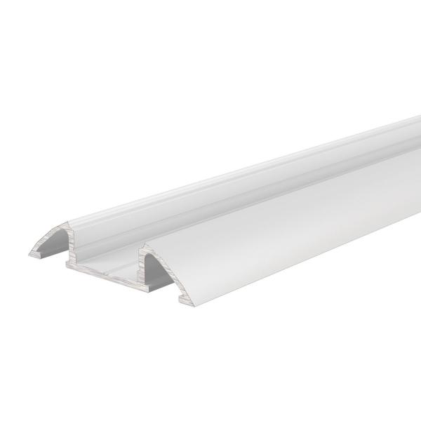 Unterbau-Profil flach AM-01-10 für 10 - 11,3 mm LED Stripes, Weiß-matt, 1000 mm