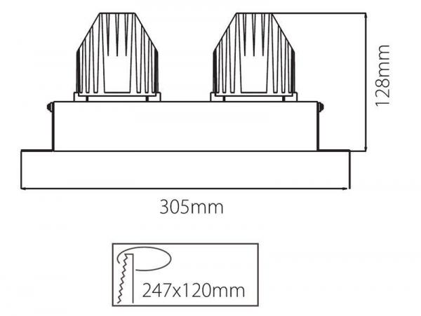 Kardaneinsatz ohne Rahmen für Modular Sytem COB