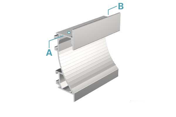 Trockenbau-Profil, Wandvoute EL-02-12 für 14mm LED Stripes, Silber-matt, eloxiert, 2000 mm