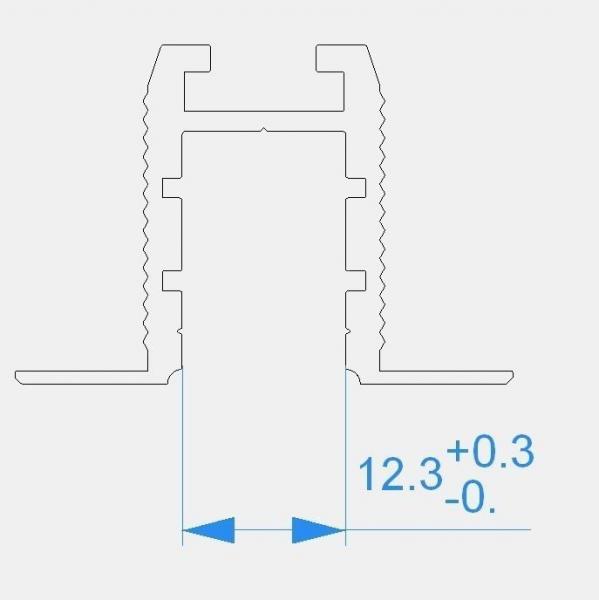 Trockenbau-Profil, Wand-Decke ET-03-10 für 12mm LED Stripes, Weiß-matt, 2500 mm