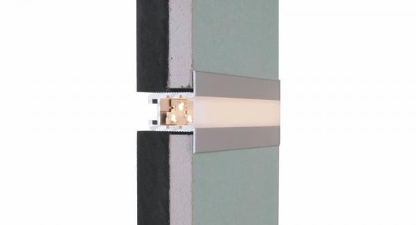 Trockenbau-Profil, Wand-Decke ET-03-10 für 12mm LED Stripes, Weiß-matt, 2500 mm