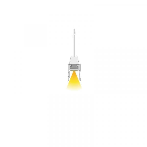 Nuten-Profil, U-hoch AU-03-12 für 12 - 13,3 mm LED Stripes, Silber-matt, eloxiert, 2000 mm