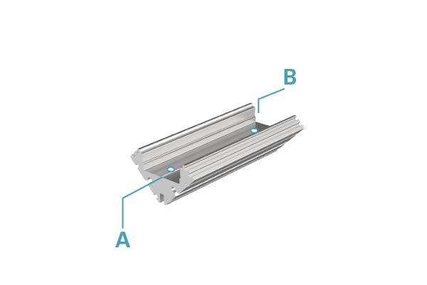 Eck-Profil EV-04-12 für 12 - 13,3 mm LED Stripes, Silber-matt, eloxiert, 2000 mm