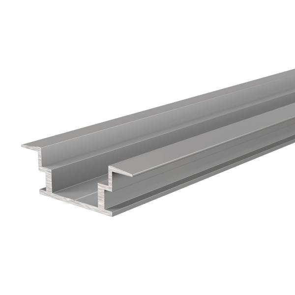 IP-Profil, T-flach ET-05-12 für 12 - 13,3 mm LED Stripes, Silber-matt, eloxiert, 1250 mm