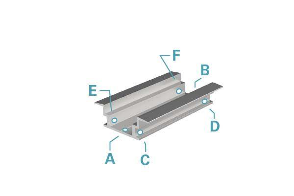 IP-Profil, T-flach ET-05-12 für 12 - 13,3 mm LED Stripes, Silber-matt, eloxiert, 1250 mm