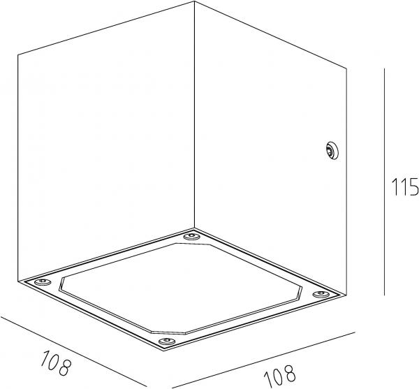 Wandaufbauleuchte, Cubodo II Double DG, 220-240V AC/50-60Hz, Leistung / Leistungsaufnahme: 15,00 W /