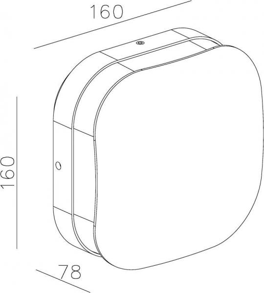 Wandaufbauleuchte, Corvi III, 220-240V AC/50-60Hz, Leistung / Leistungsaufnahme: 10,00 W / 10,40 W