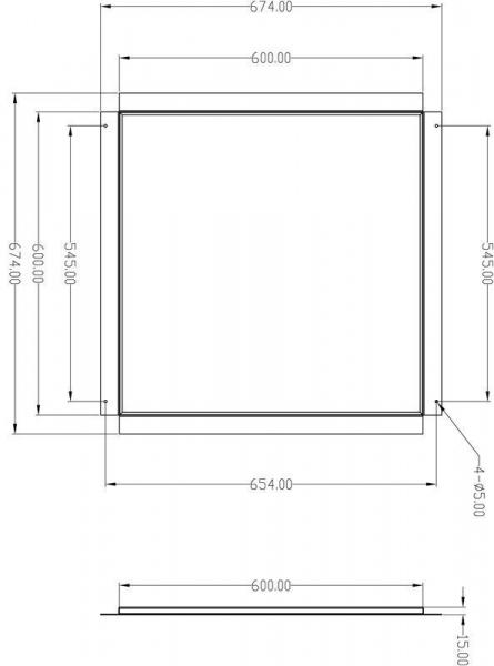 Einlegerahmen für Gips 60x60