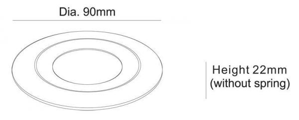 Rahmen für Lesath rund,chrom