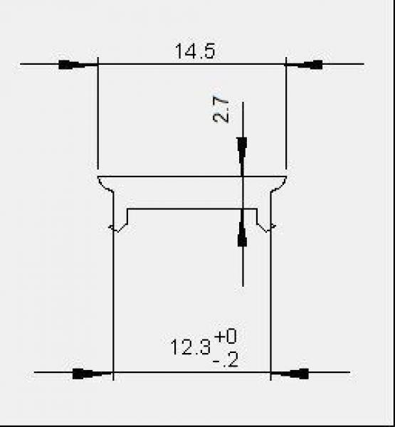 Zubehör, Abdeckung P-02-10 begehbar, Länge: 2000 mm, Breite: 14,5 mm, Höhe: 4,4 mm