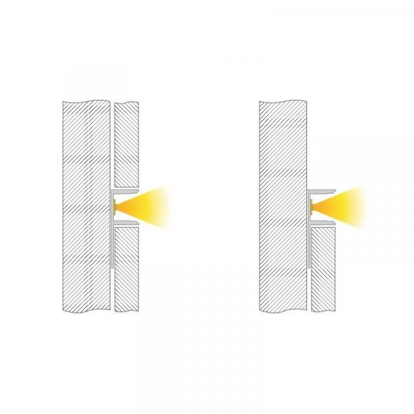 Fliesen-Profil EL-03-12 für 12 - 13,3 mm LED Stripes, Silber, eloxiert, 1250 mm